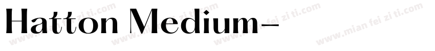 Hatton Medium字体转换